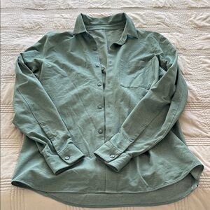 lululemon athletica Green Button Down Shirt